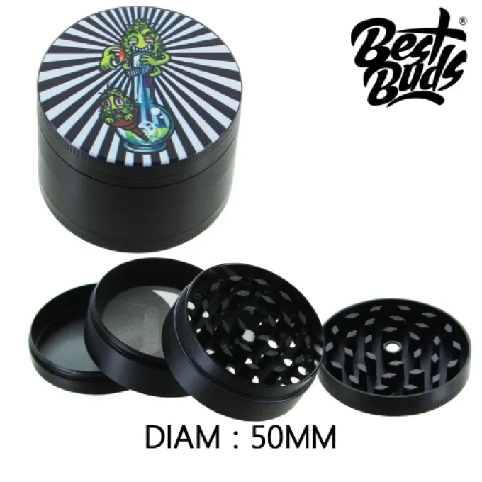 GRINDER ALU BEST BUDS SMOKE ME NOIR