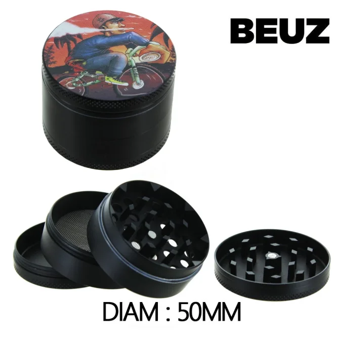 Grinder Alu Beuz "Bike" (Noir) 50mm